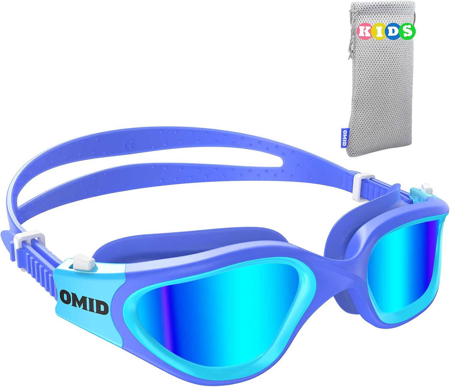 OMID Kids Swim Goggles, P2mini Lite Clear Lens Anti-Fog UV Protection Comfortable Swimming Goggles for kids Age 6-14