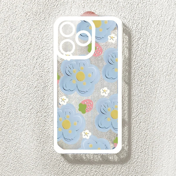 Cute Daisy Flower Holder Case For Samsung Galaxy S25 Edge S24 Ultra S23 S22 S21 Plus S20 FE NOTE 20 A22 A23 A50 cover