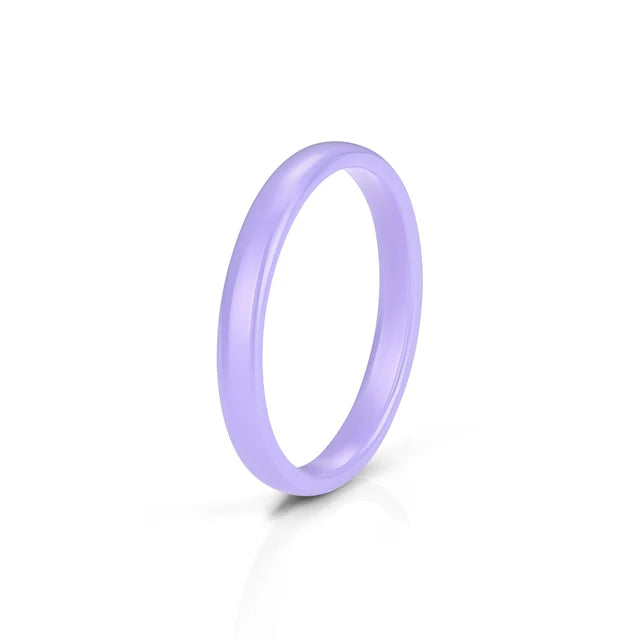 Romantic Sweet 9 Color Design Ceramic Rings Smooth Circular Ring For Women Men Goth Rock Finger Rings Jewelry Engagement Ring