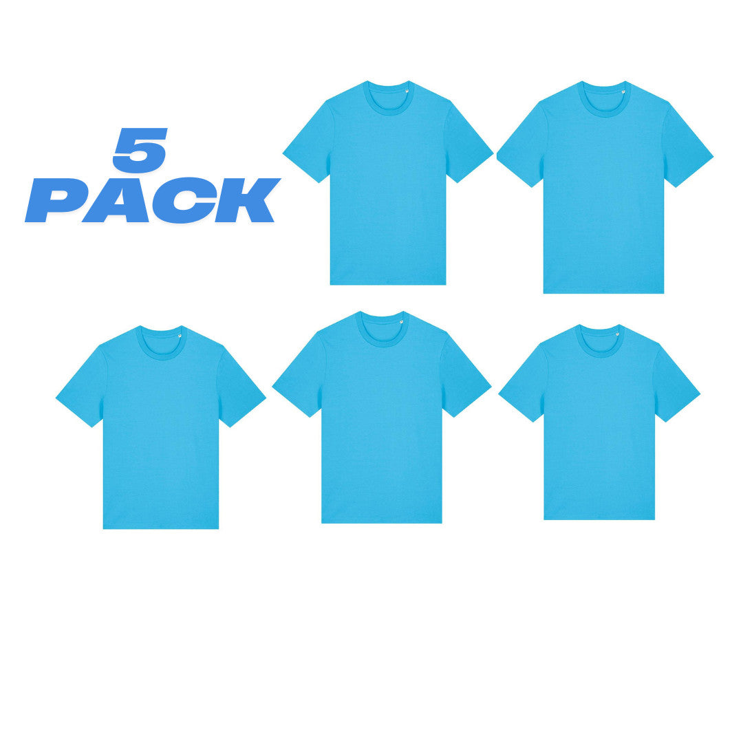 5 PACK Men's T-Shirt Heavy Cotton Plain Short Sleeve Tees 100% Cotton Blank Tees