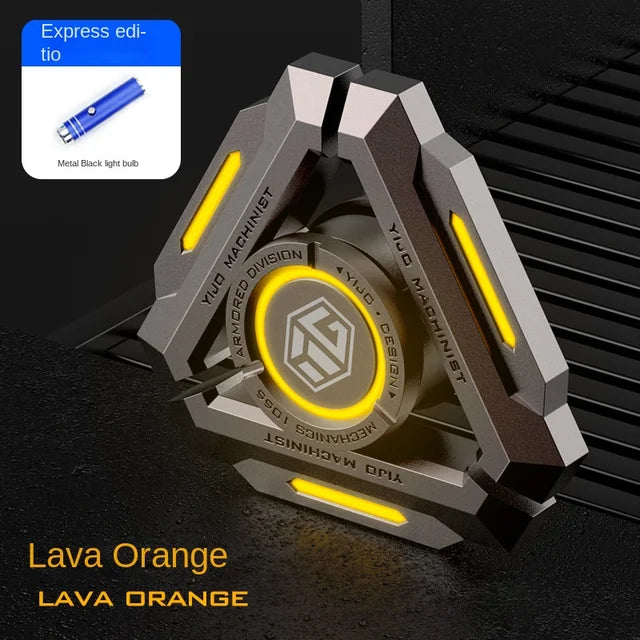 New Technology Metal Alloy Luminous Gyro Smart Black Technology Fidget Spinner Hand Stress Relief Toy Boy Adults Birtday Gifts
