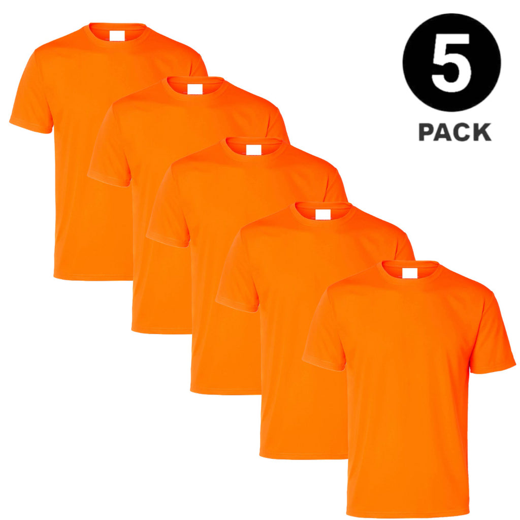 5 PACK Men's T-Shirt Heavy Cotton Plain Short Sleeve Tees 100% Cotton Blank Tees