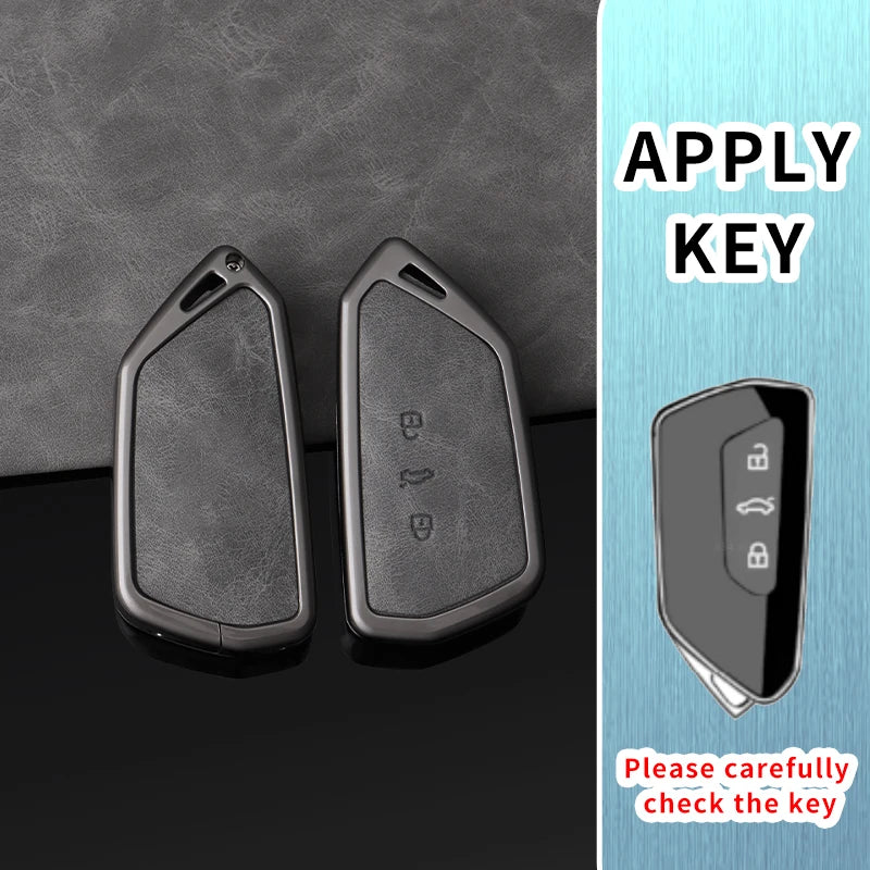 Metal Leather Car Key Case Cover for VW Volkswagen Golf 8 MK8 ID.3 ID.4 Cupra Skoda Octavia A8 SEAT Leon MK4 2020 2021 Formento