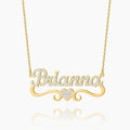 Customized Arabic Name Necklace For Women Personalised 14K Gold Plated Stainless Steel Arabic Pendants Custom Hebrew Jewelry