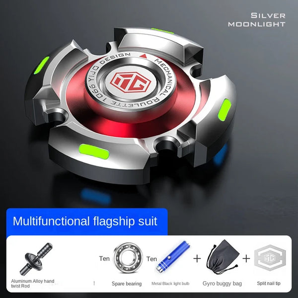 Hot Hand Spinner Metal Alloy Luminous Light Gyroscope Stress Reliever Toys for Adults Children R188 Silent Bearing Cool Gift
