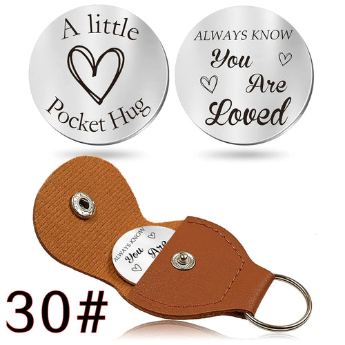 44 styles to choose from Pocket Hug Token Gifts for Men Boyfriend Girlfriend Inspirational Gift for Son Daughter Brother with