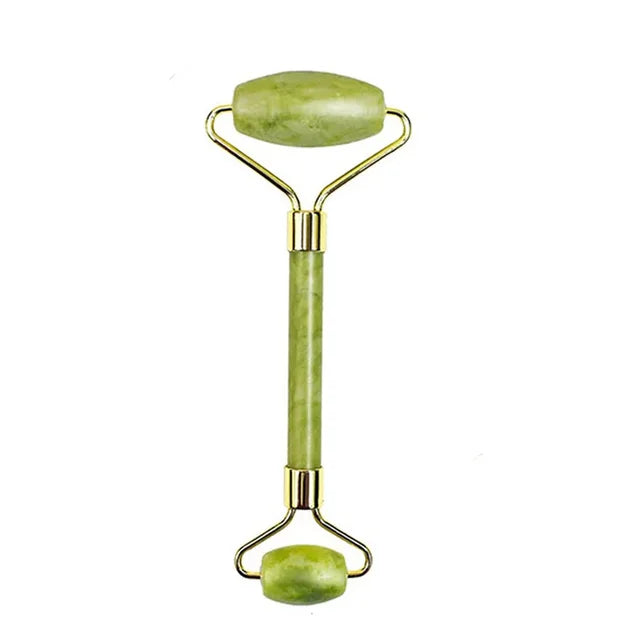 Natural Jade Roller Massager for Face Body Back Foot Massage Roller Facial Liftting Anti-wrinkle Double-end Gua Sha Jade Stone