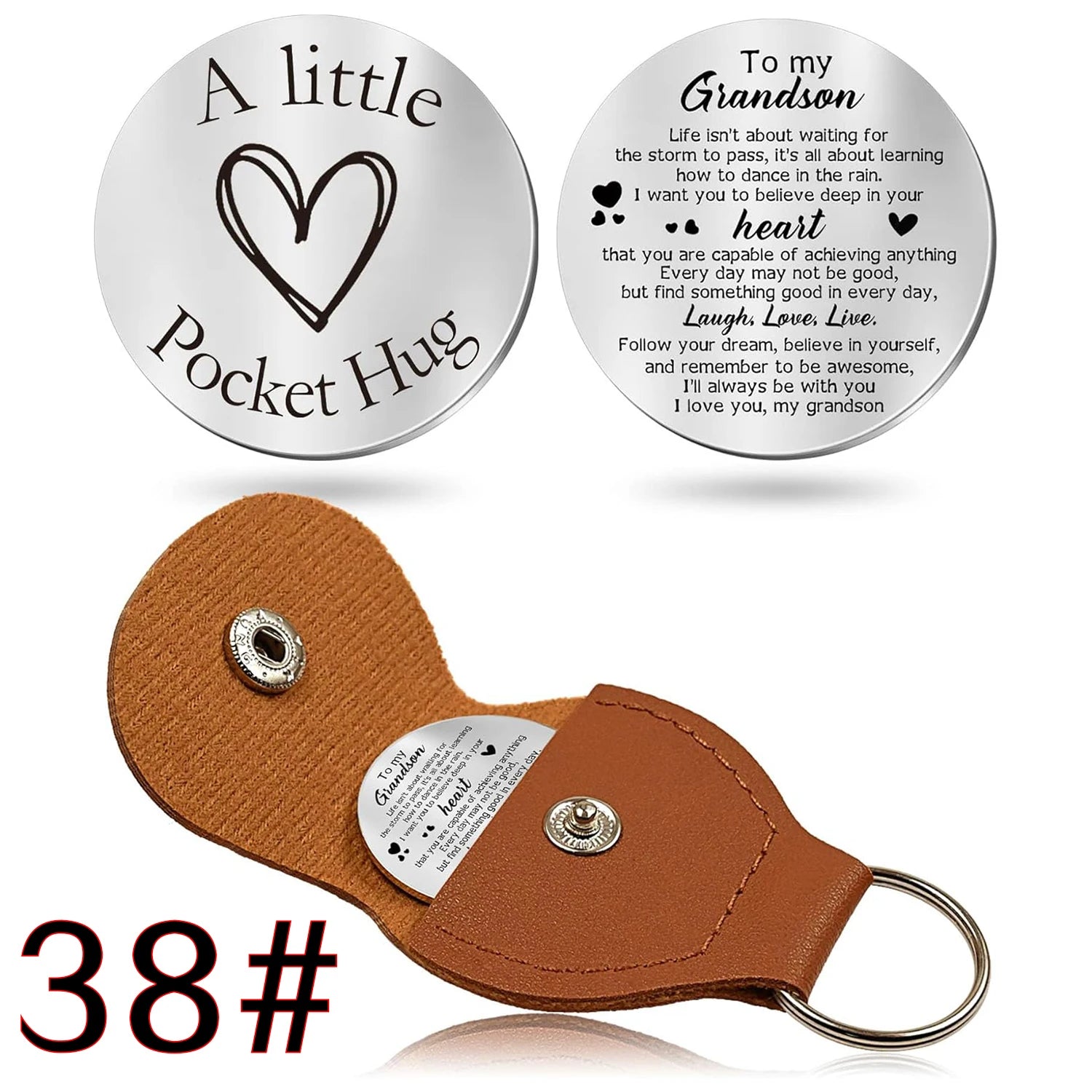 44 styles to choose from Pocket Hug Token Gifts for Men Boyfriend Girlfriend Inspirational Gift for Son Daughter Brother with