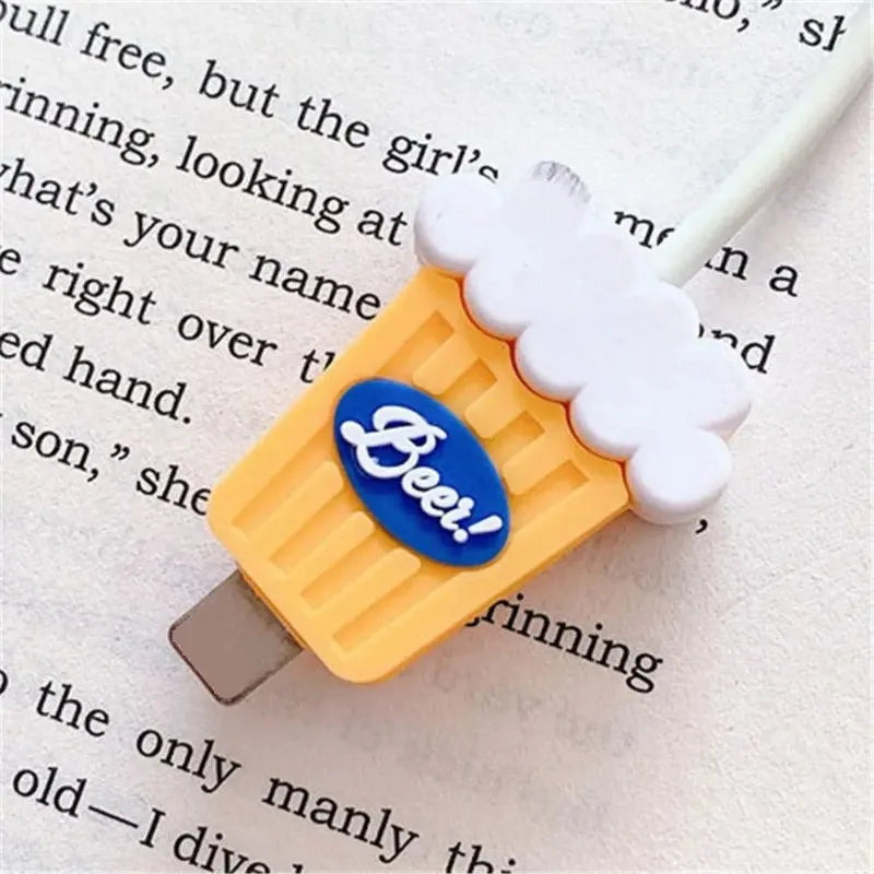 1Pc Useful Charger Plug Protective For iPhone USB Cable Protector Cable Cord Case Winder Cover Data Line Bite