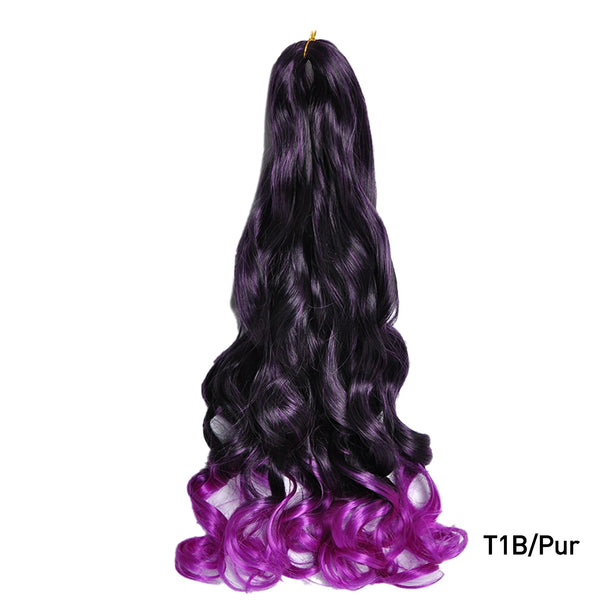 French Curls Braiding Hair Synthetic Hair Spiral Curls Braids Hair Pre Stretched Loose Wave Braiding Hair Extensions For Women