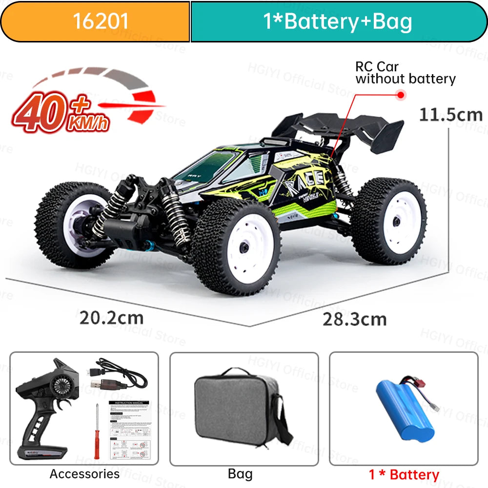 Teeggi 16101 /16102 PRO 1:16 70KM/H 4WD High Speed RC Car With LED Light Drift RC Off-Road Car Monster Truck Toy For Kid Gifts
