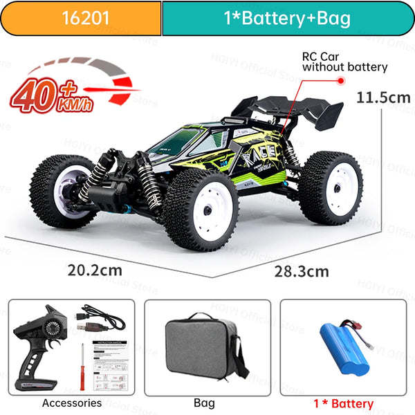 Teeggi 16101 /16102 PRO 1:16 70KM/H 4WD High Speed RC Car With LED Light Drift RC Off-Road Car Monster Truck Toy For Kid Gifts