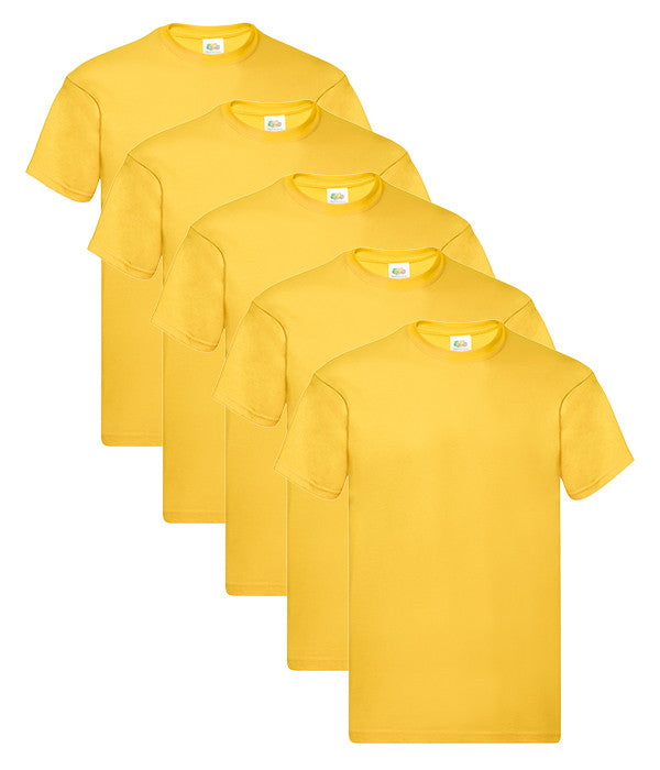 Fruit Of The Loom 61082 Men's Original Crew Neck Tee 5 pack T-Shirts