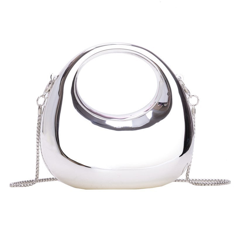 2025 New Cross-Border Fashion Chain Mini Bag Crescent Moon Acrylic Bag Lipstick Coin Purse Children's Bag Crossbody Bag