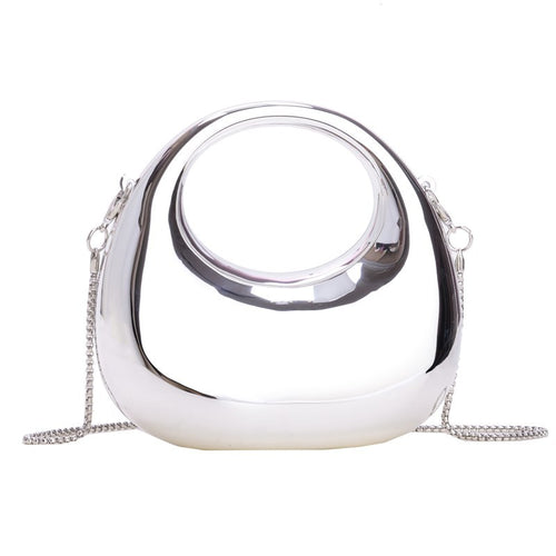 2025 New Cross-Border Fashion Chain Mini Bag Crescent Moon Acrylic Bag Lipstick Coin Purse Children's Bag Crossbody Bag