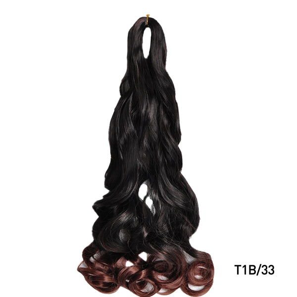 French Curls Braiding Hair Synthetic Hair Spiral Curls Braids Hair Pre Stretched Loose Wave Braiding Hair Extensions For Women