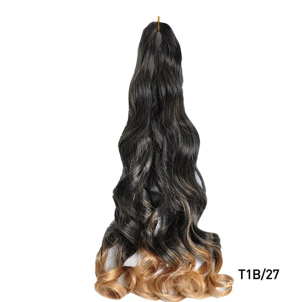 French Curls Braiding Hair Synthetic Hair Spiral Curls Braids Hair Pre Stretched Loose Wave Braiding Hair Extensions For Women
