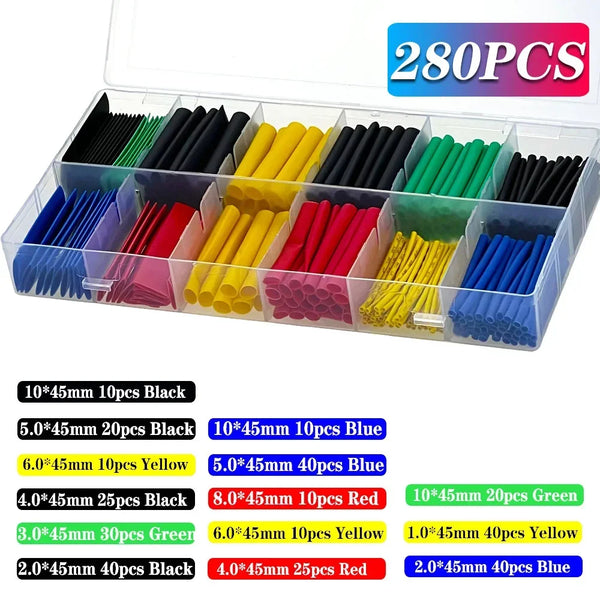 Heat-shrink Tubing Thermoresistant Tube Heat Shrink Wrapping Kit Electrical Connection Wire Cable Insulation Sleeved Protecter