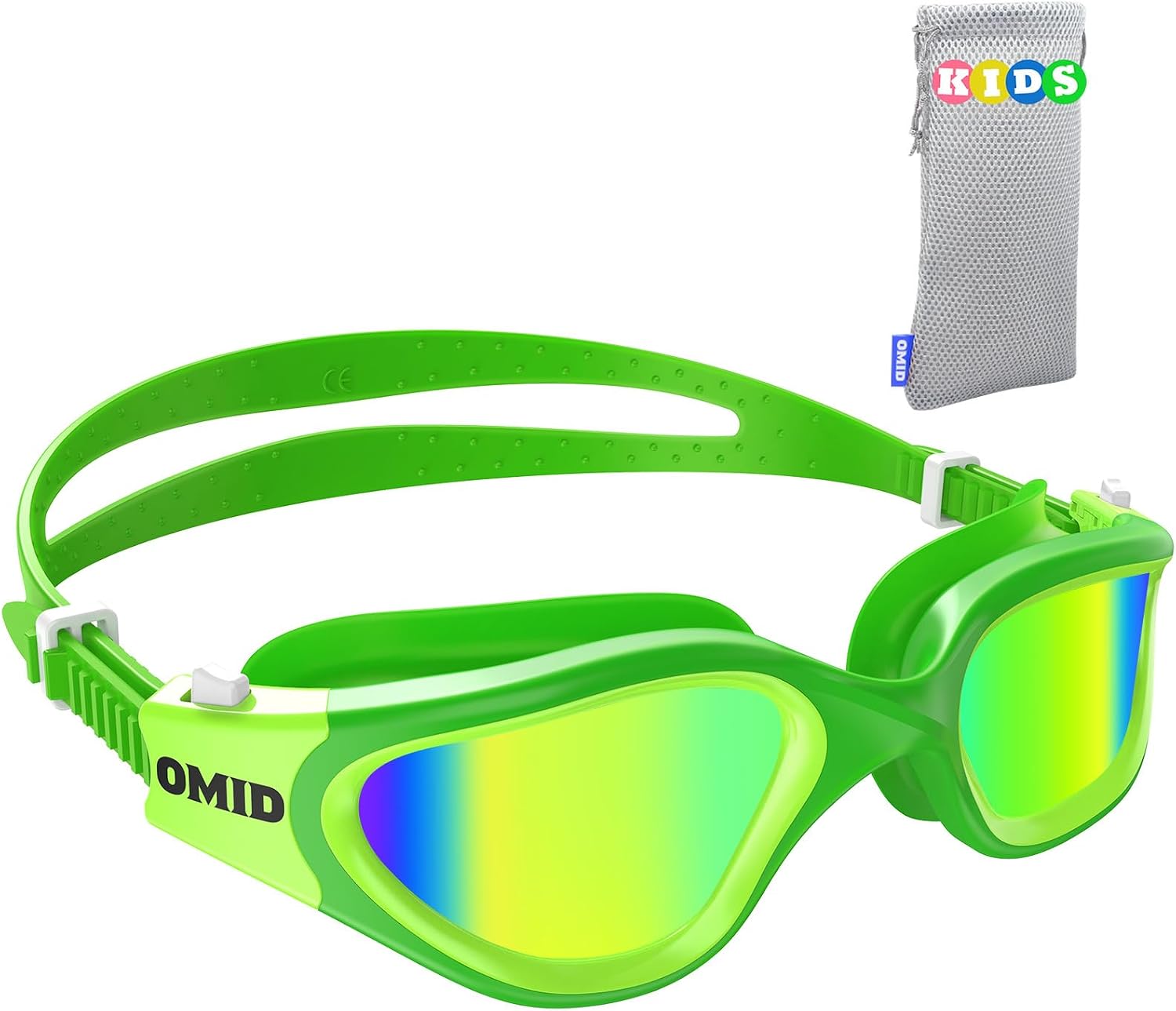 OMID Kids Swim Goggles, P2mini Lite Clear Lens Anti-Fog UV Protection Comfortable Swimming Goggles for kids Age 6-14