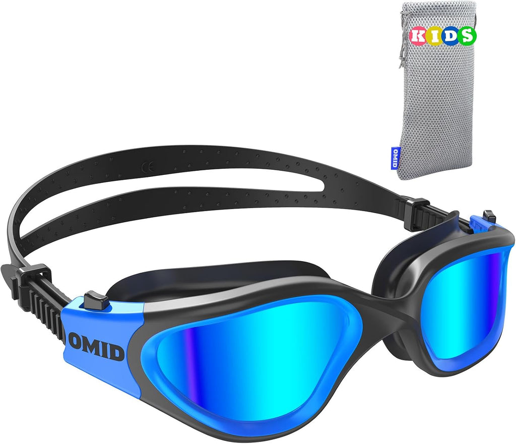OMID Kids Swim Goggles, P2mini Lite Clear Lens Anti-Fog UV Protection Comfortable Swimming Goggles for kids Age 6-14