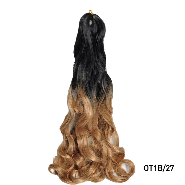 French Curls Braiding Hair Synthetic Hair Spiral Curls Braids Hair Pre Stretched Loose Wave Braiding Hair Extensions For Women