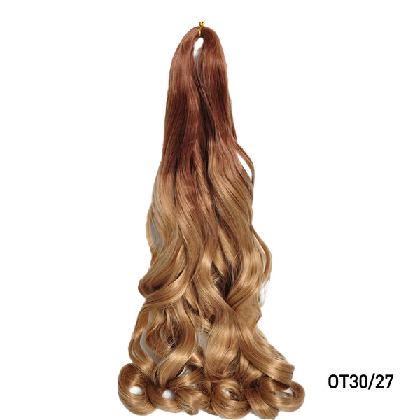 French Curls Braiding Hair Synthetic Hair Spiral Curls Braids Hair Pre Stretched Loose Wave Braiding Hair Extensions For Women