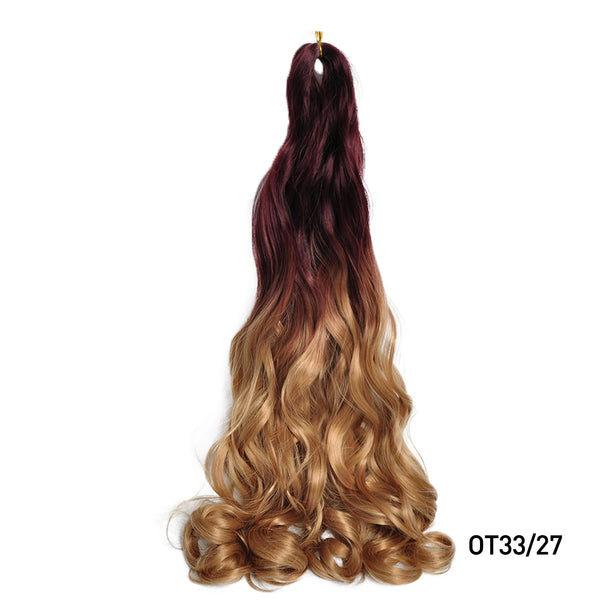 French Curls Braiding Hair Synthetic Hair Spiral Curls Braids Hair Pre Stretched Loose Wave Braiding Hair Extensions For Women