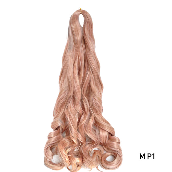 French Curls Braiding Hair Synthetic Hair Spiral Curls Braids Hair Pre Stretched Loose Wave Braiding Hair Extensions For Women