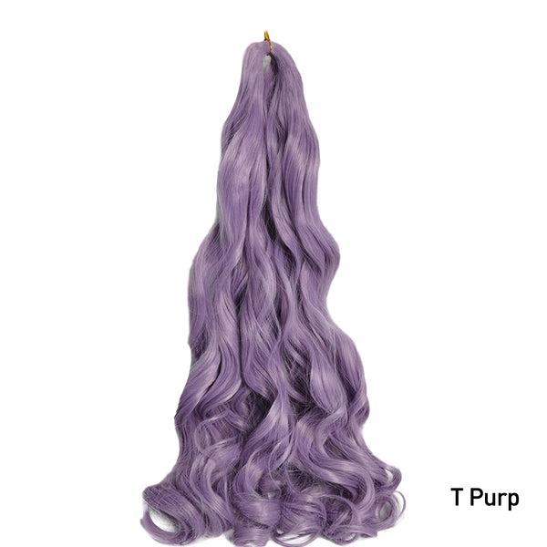 French Curls Braiding Hair Synthetic Hair Spiral Curls Braids Hair Pre Stretched Loose Wave Braiding Hair Extensions For Women