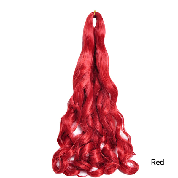 French Curls Braiding Hair Synthetic Hair Spiral Curls Braids Hair Pre Stretched Loose Wave Braiding Hair Extensions For Women