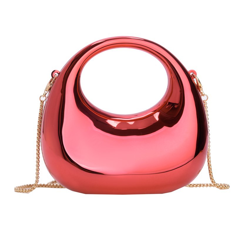 2025 New Cross-Border Fashion Chain Mini Bag Crescent Moon Acrylic Bag Lipstick Coin Purse Children's Bag Crossbody Bag