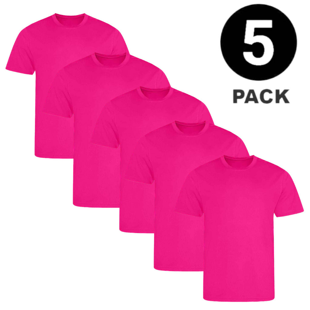 5 PACK Men's T-Shirt Heavy Cotton Plain Short Sleeve Tees 100% Cotton Blank Tees