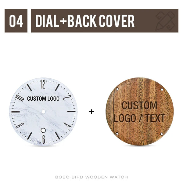 Personalized Gift Brand Logo MESSAGE Engraved Carved Laser Charge on Wood Watches Name Customize Service ONLY No Watch