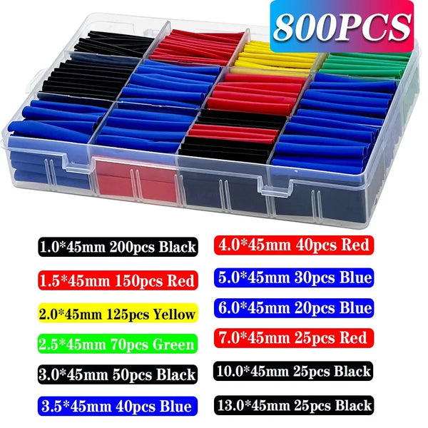 Heat-shrink Tubing Thermoresistant Tube Heat Shrink Wrapping Kit Electrical Connection Wire Cable Insulation Sleeved Protecter