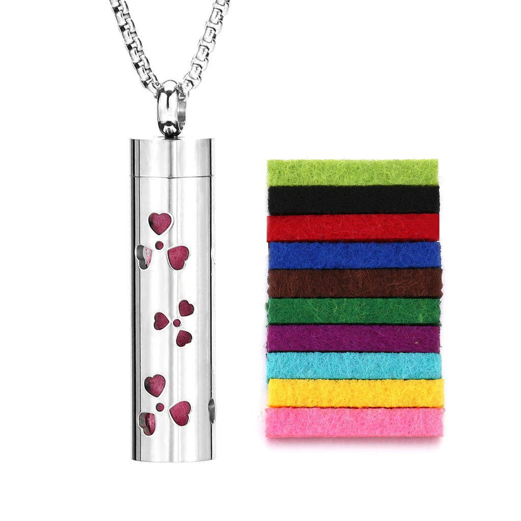 Rvs Holle Verticale Bar Luchtverfrisser Parfum Olie Diffuser Medaillon Charme Sieraden Hanger Ketting Voor Vrouwen Mannen Tiener