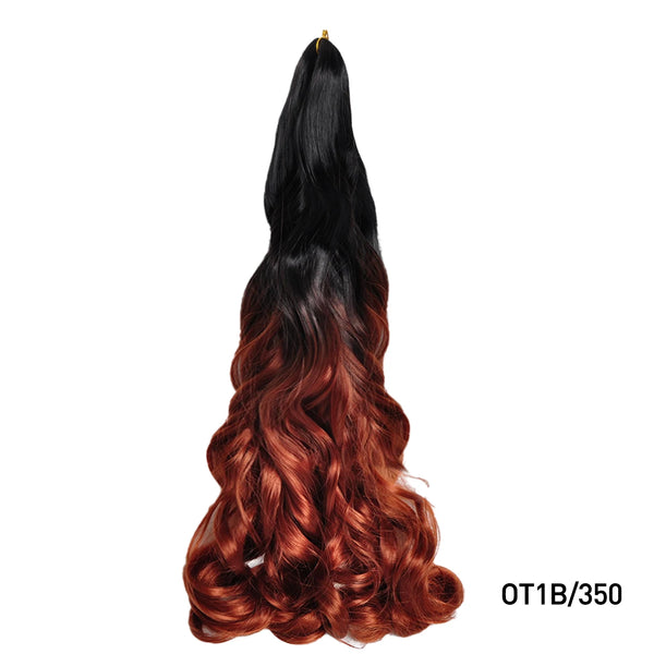 French Curls Braiding Hair Synthetic Hair Spiral Curls Braids Hair Pre Stretched Loose Wave Braiding Hair Extensions For Women