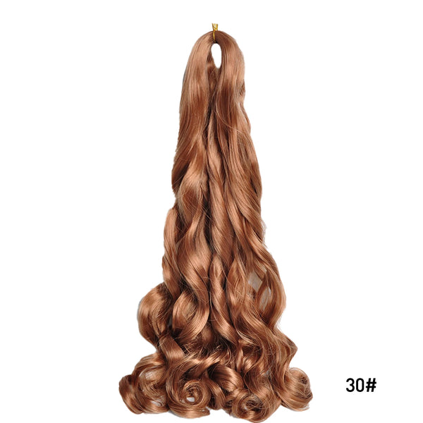 French Curls Braiding Hair Synthetic Hair Spiral Curls Braids Hair Pre Stretched Loose Wave Braiding Hair Extensions For Women