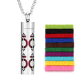 Rvs Holle Verticale Bar Luchtverfrisser Parfum Olie Diffuser Medaillon Charme Sieraden Hanger Ketting Voor Vrouwen Mannen Tiener