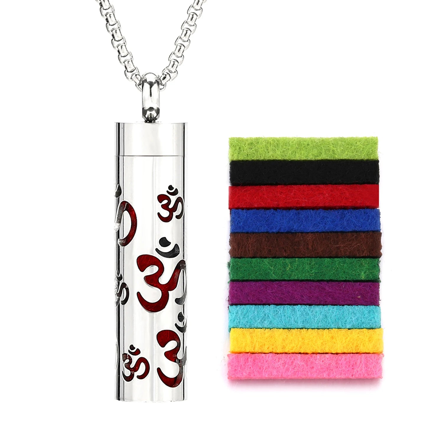 Rvs Holle Verticale Bar Luchtverfrisser Parfum Olie Diffuser Medaillon Charme Sieraden Hanger Ketting Voor Vrouwen Mannen Tiener