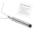 Stainless Steel Whistle Necklace for Anxiety Relief Anti Vaping Mindfulness Tool Quit Smoking Stress Reduction Breathing Aid