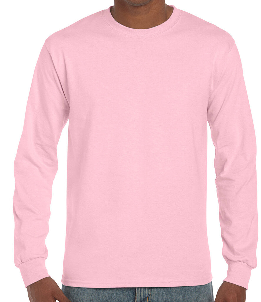 Gildan Mens Ultra Cotton Adult Long Sleeve T-Shirt Classic Fit Rib Cuffs Tee TOP
