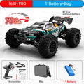 Teeggi 16101 /16102 PRO 1:16 70KM/H 4WD High Speed RC Car With LED Light Drift RC Off-Road Car Monster Truck Toy For Kid Gifts