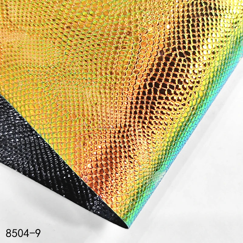0.4mm Lizard Pattern PVC Fabric Waterproof Holographic Embossed PVC Film for Bags