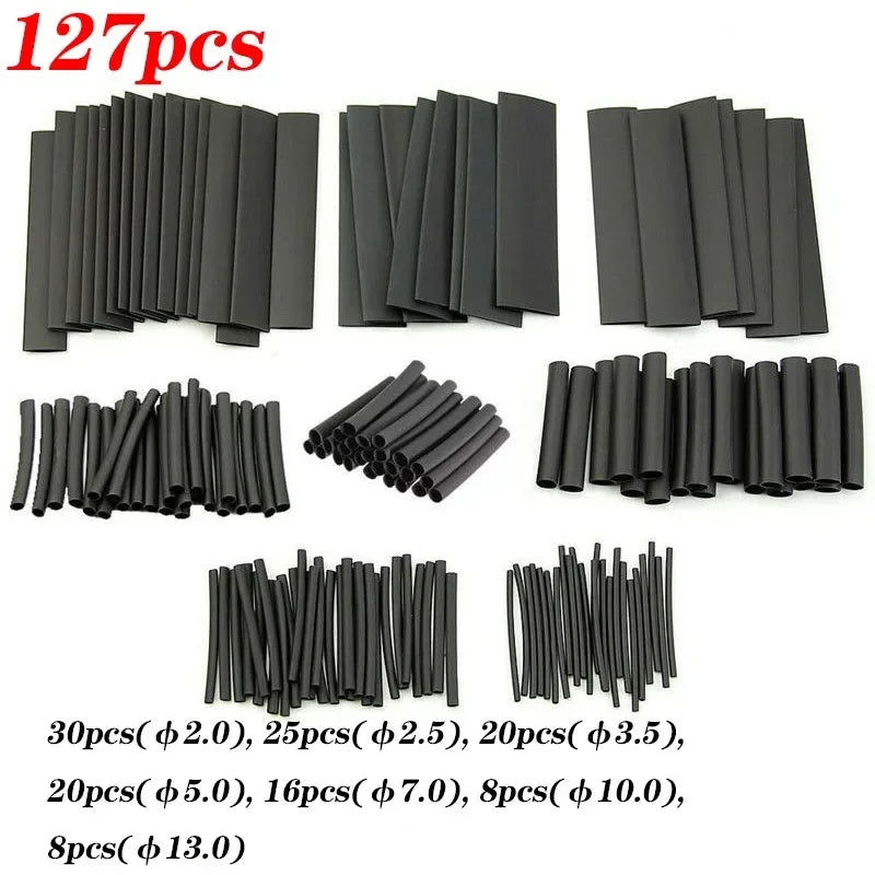 Heat-shrink Tubing Thermoresistant Tube Heat Shrink Wrapping Kit Electrical Connection Wire Cable Insulation Sleeved Protecter
