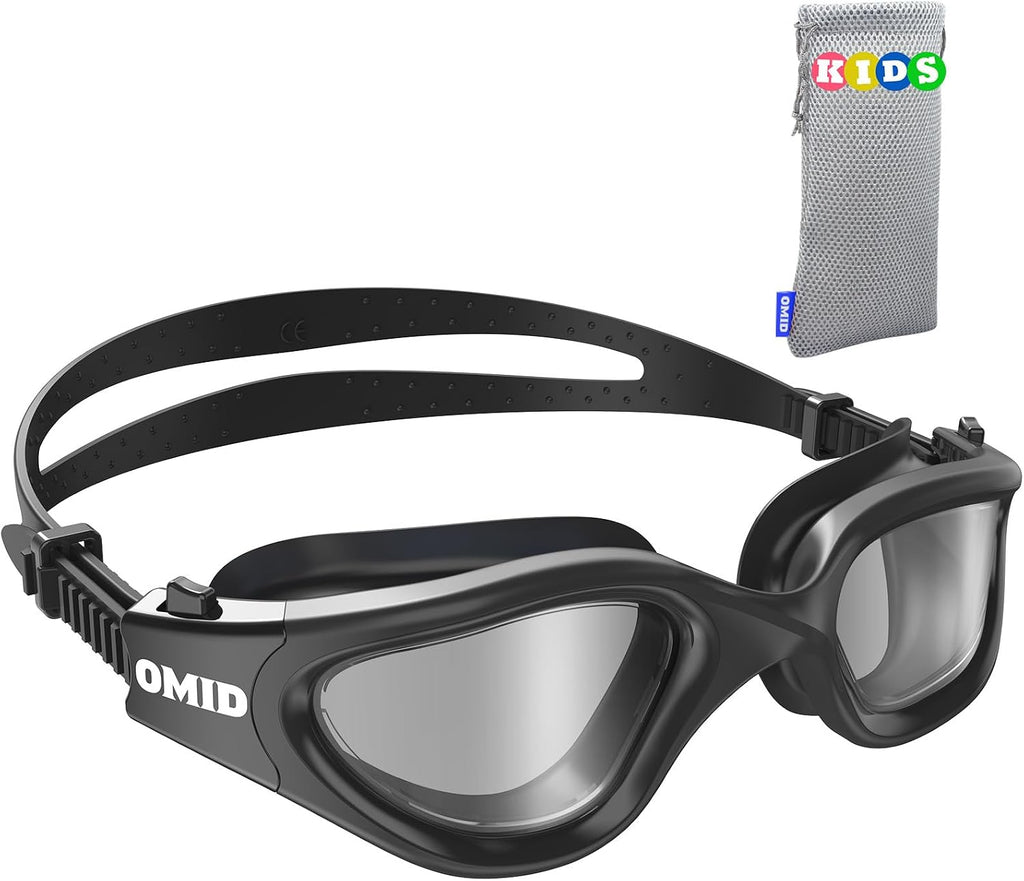 OMID Kids Swim Goggles, P2mini Lite Clear Lens Anti-Fog UV Protection Comfortable Swimming Goggles for kids Age 6-14