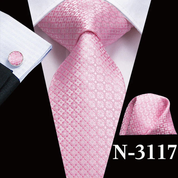 Hi-Tie Striped Black Red Gold Green Silk Wedding Tie For Men Handky Cufflink Gift Men Necktie Fashion Designer Business Party