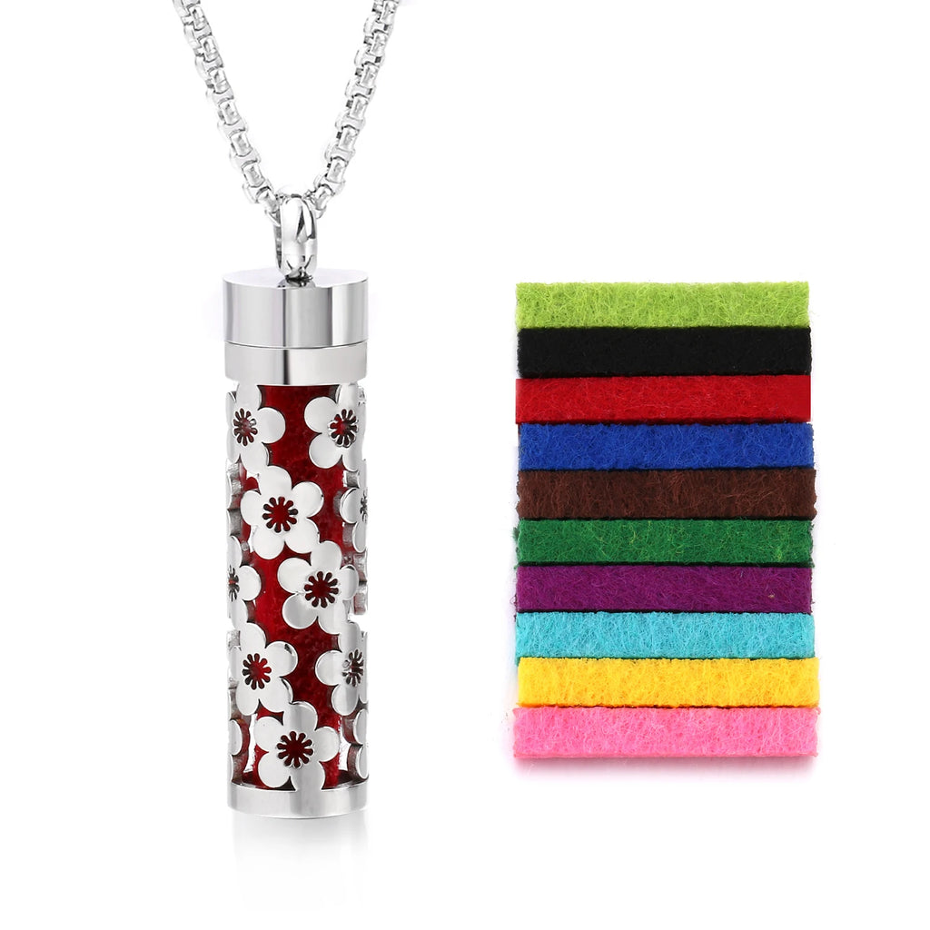 Rvs Holle Verticale Bar Luchtverfrisser Parfum Olie Diffuser Medaillon Charme Sieraden Hanger Ketting Voor Vrouwen Mannen Tiener