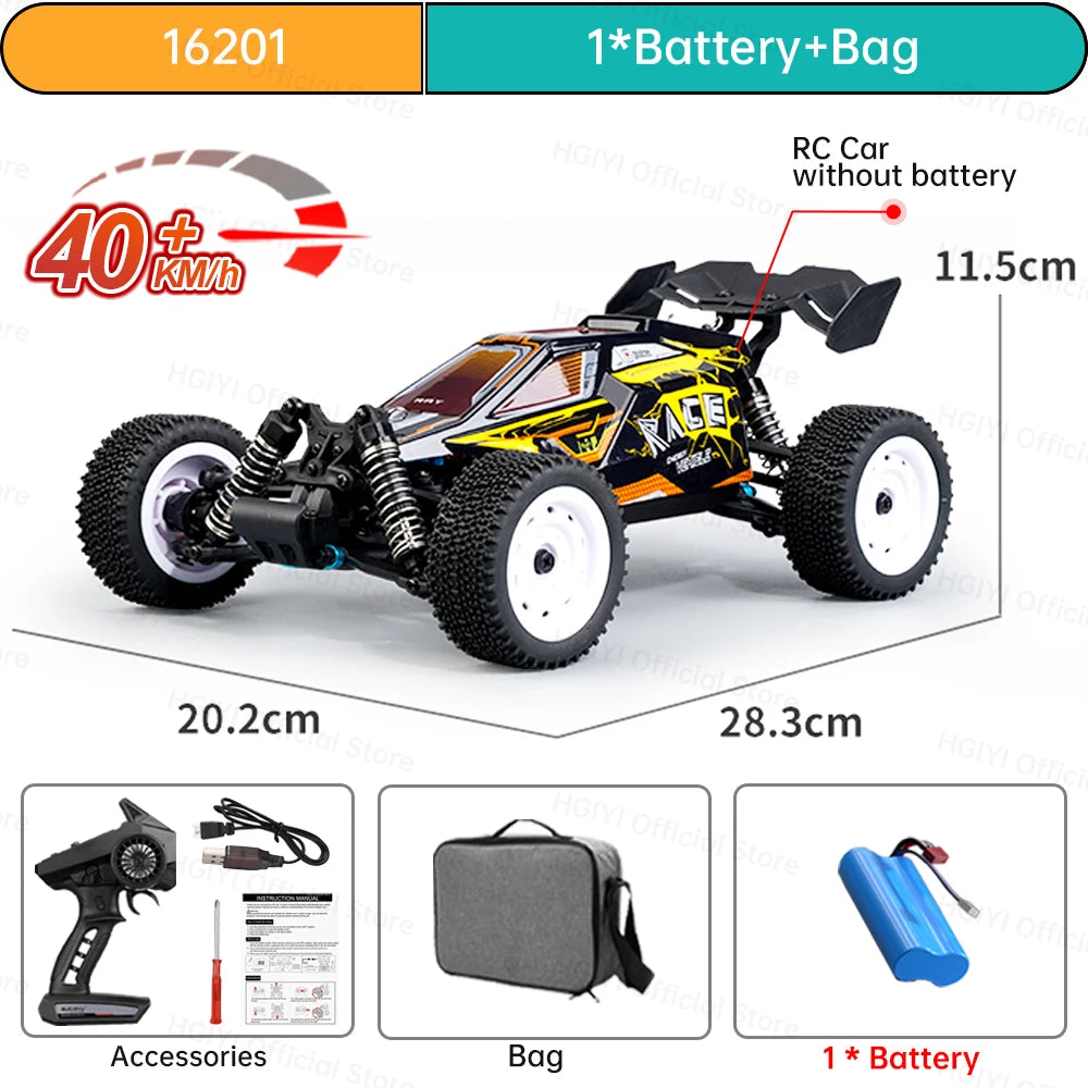 Teeggi 16101 /16102 PRO 1:16 70KM/H 4WD High Speed RC Car With LED Light Drift RC Off-Road Car Monster Truck Toy For Kid Gifts