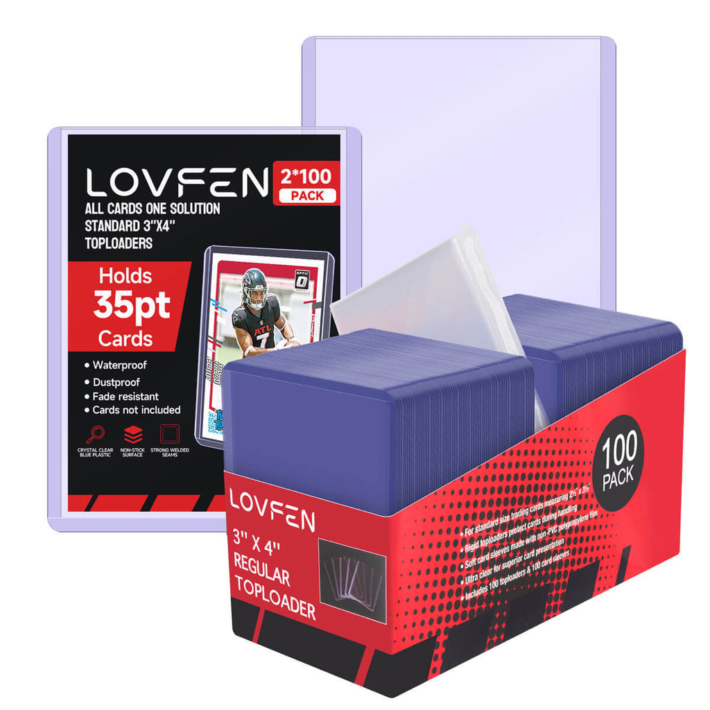 100/200/500/1000/2000CT Standard 3"x4" Toploaders For 35pt Trading Sports Cards