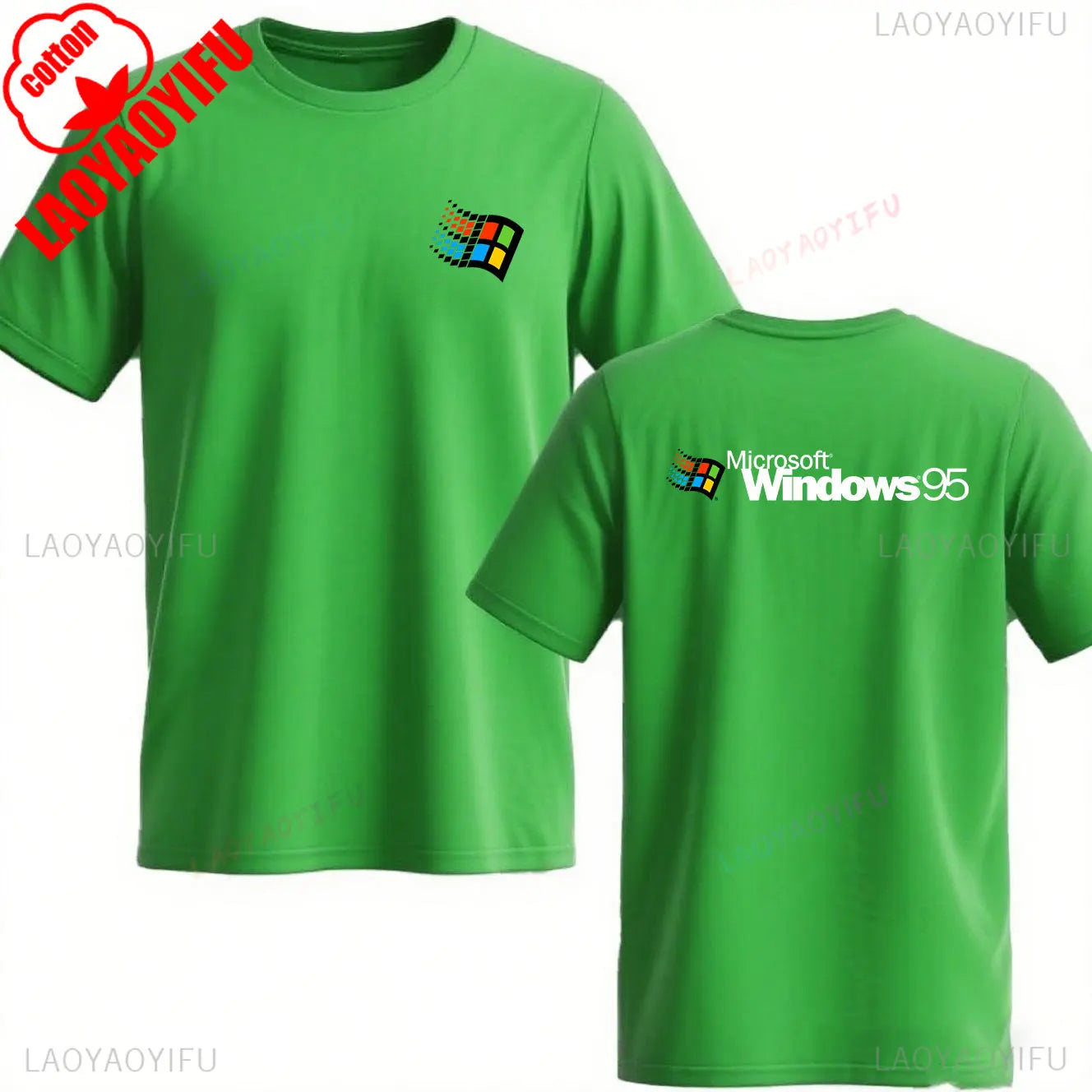 Windows 95 Small T-Shirt Summer Cotton Blouse Men 7 T Shirt Windows Casual Stylish Street Short Sleeve Gothic Vintage Streetwear
